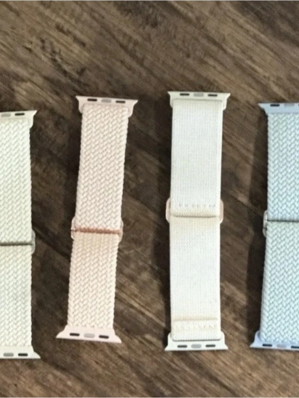 Source Unknown Pastel Pink Cream and Light Blue Replacement Watch Bands